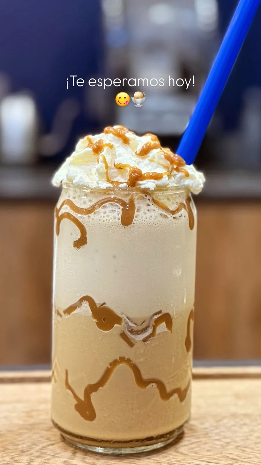 Frappé de caramelo de la carta de Travesía